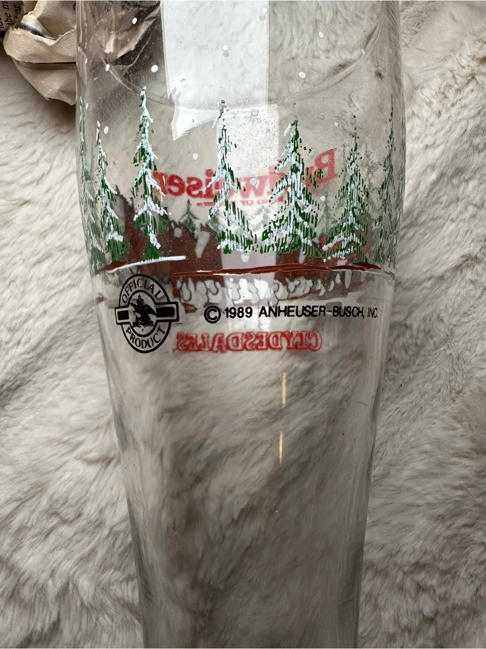 Budweiser Clydesdales Tall Pilsner Glass
